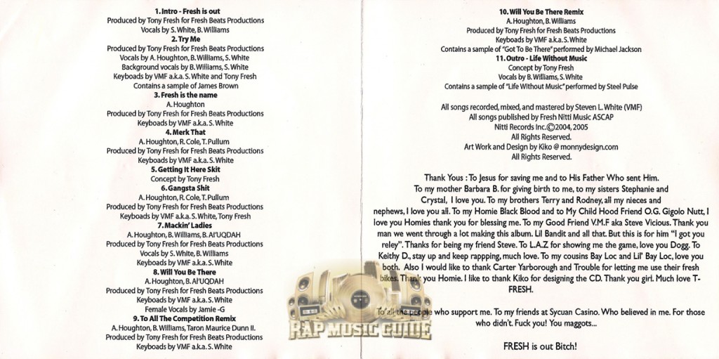 洋楽 tony fresh FRESH OUT tony fresh FRESH OUT